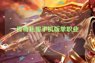 传奇私服手机版单职业