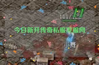 今日新开传奇私服发服网