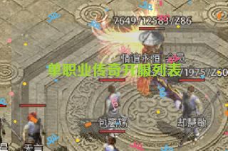 单职业传奇开服列表