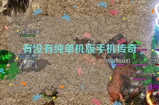 有没有纯单机版手机传奇