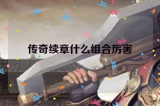 传奇续章什么组合厉害