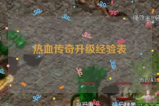 热血传奇升级经验表