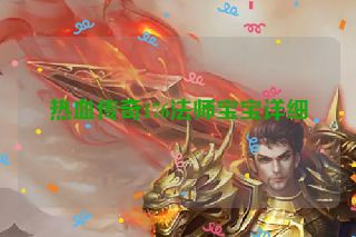 热血传奇176法师宝宝详细