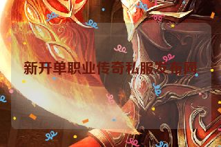 新开单职业传奇私服发布网