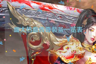 盛大热血传奇装备一览表