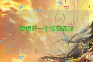 我想开一个传奇新服